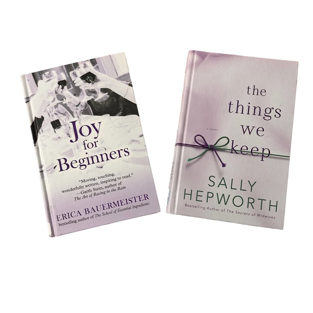Lot of 2 Large Print Fiction Books - Joy for Beginners and the Things We Keep